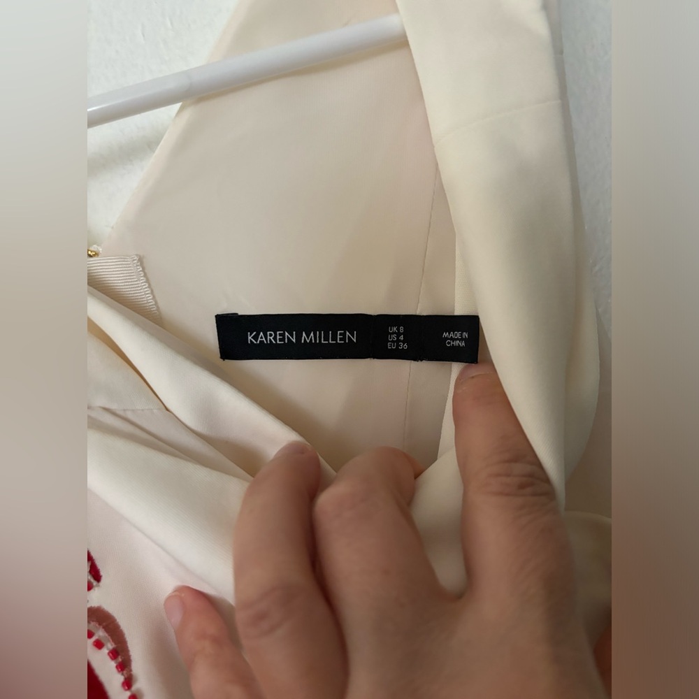 Karen Millen ivory cocktail dress, size 4 - Picture 10 of 14